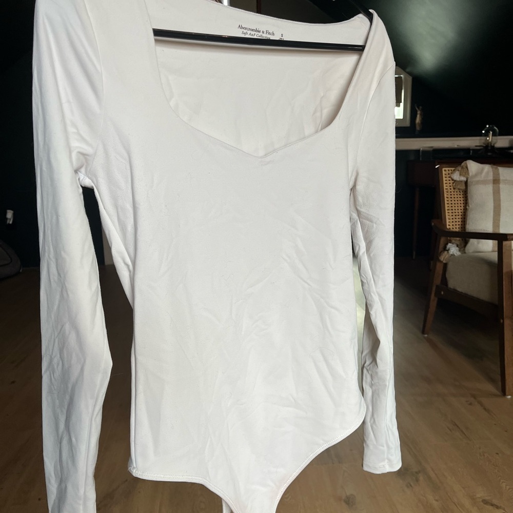 Abercrombie & Fitch Soft AF cream bodysuit